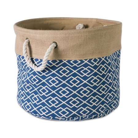 DESIGN IMPORTS Storage Bin, Burlap, Navy CAMZ37145